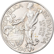 Panama, Balboa, 1947, SUP, Argent, KM:13