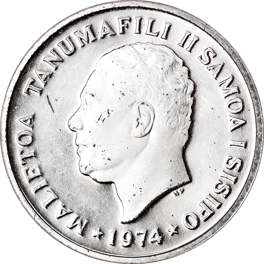 Coin, Samoa, Sene, 1974, MS(65-70), Silver, KM:12a