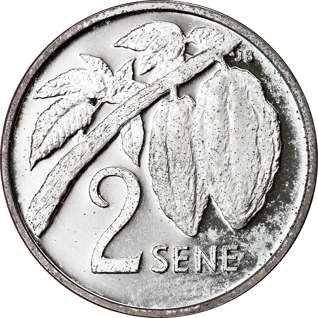 Münze, Samoa, 2 Sene, 1974, STGL, Silber, KM:13a