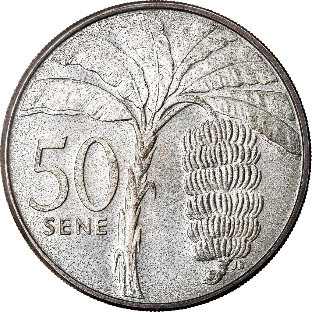 Moneta, Samoa, 50 Sene, 1974, MS(65-70), Srebro, KM:17a