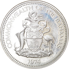 Coin, Bahamas, Elizabeth II, 2 Dollars, 1974, Franklin Mint, U.S.A., BE