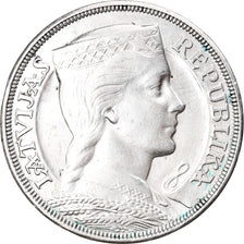 Coin, Latvia, 5 Lati, 1931, EF(40-45), Silver, KM:9