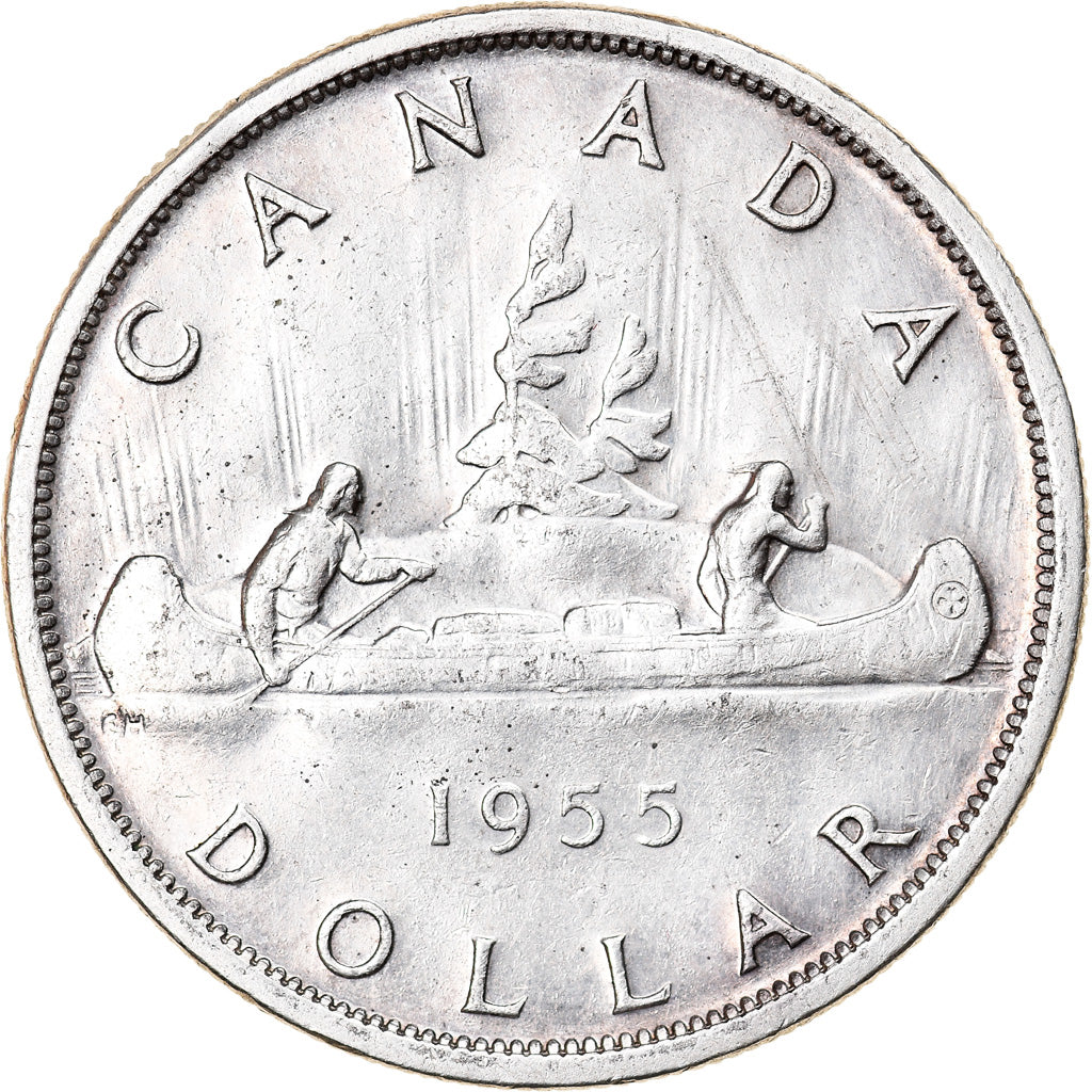 Coin, Canada, Elizabeth II, Dollar, 1955, Royal Canadian Mint, Ottawa