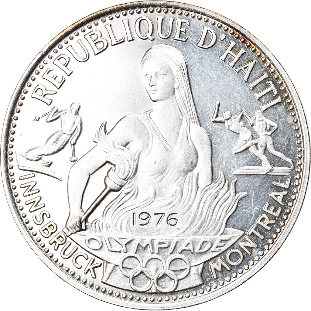 Coin, Haiti, 50 Gourdes, 1974, MS(63), Silver, KM:113.2