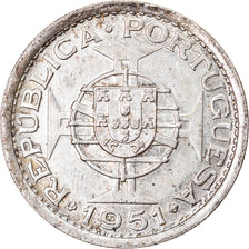 Coin, SAINT THOMAS & PRINCE ISLAND, 10 Escudos, 1951, EF(40-45), Silver, KM:14
