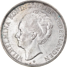 Coin, Netherlands, Wilhelmina I, 2-1/2 Gulden, 1937, AU(55-58), Silver, KM:165