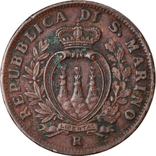Coin, San Marino, 5 Centesimi, 1935, Rome, EF(40-45), Bronze, KM:12