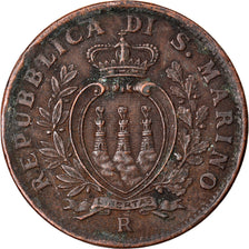 Coin, San Marino, 5 Centesimi, 1935, Rome, EF(40-45), Bronze, KM:12