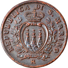 Coin, San Marino, 10 Centesimi, 1935, Rome, EF(40-45), Bronze, KM:13