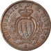 Coin, San Marino, 10 Centesimi, 1936, Rome, MS(60-62), Bronze, KM:13
