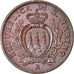 Coin, San Marino, 10 Centesimi, 1936, Rome, MS(60-62), Bronze, KM:13
