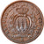 Moneda, San Marino, 10 Centesimi, 1936, Rome, MBC+, Bronce, KM:13