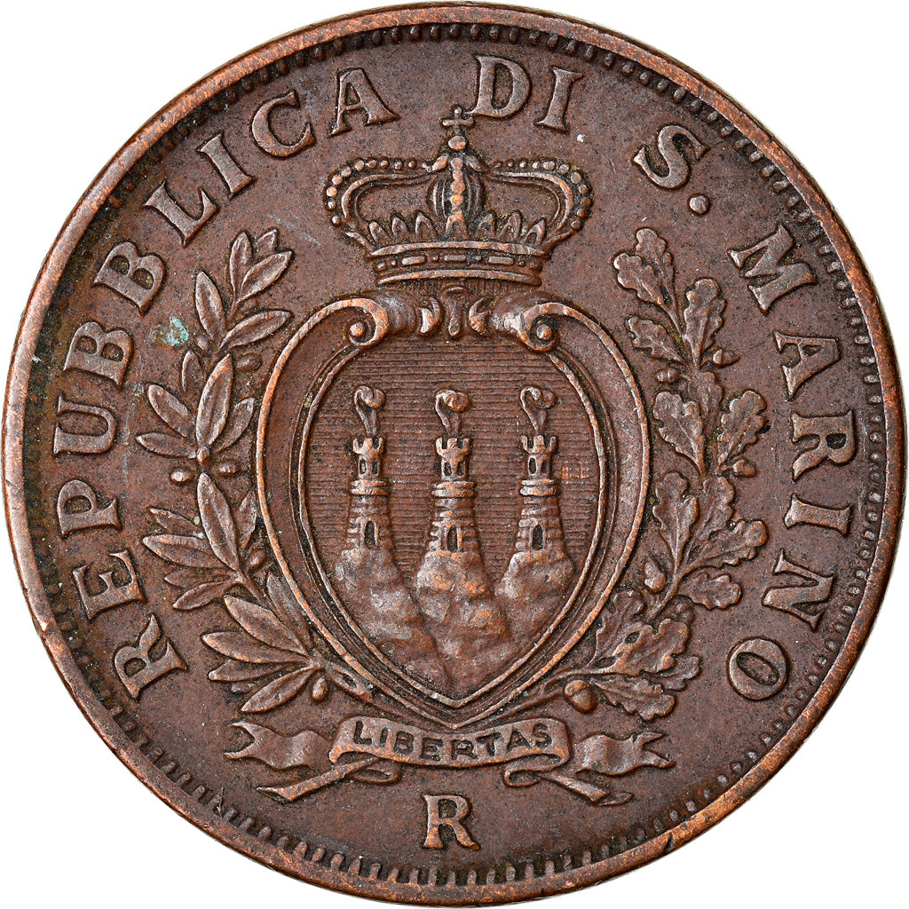 Coin, San Marino, 10 Centesimi, 1938, Rome, MS(63), Bronze, KM:13