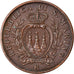 Coin, San Marino, 10 Centesimi, 1938, Rome, MS(63), Bronze, KM:13