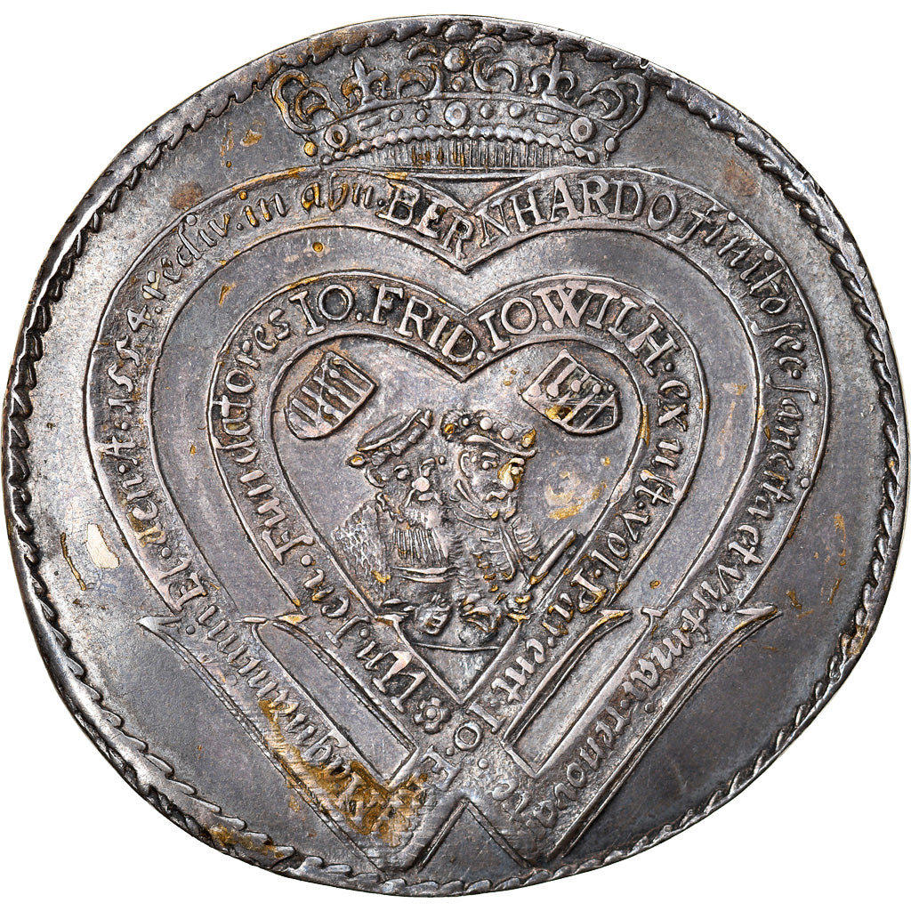 Monnaie, Etats allemands, SAXE-WEIMAR, 1/2 Reichstaler, 1654, SUP, Argent