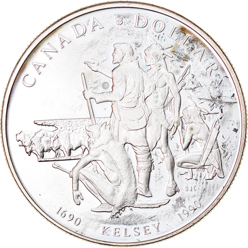 Coin, Canada, Elizabeth II, Dollar, 1990, Royal Canadian Mint, Ottawa, Proof