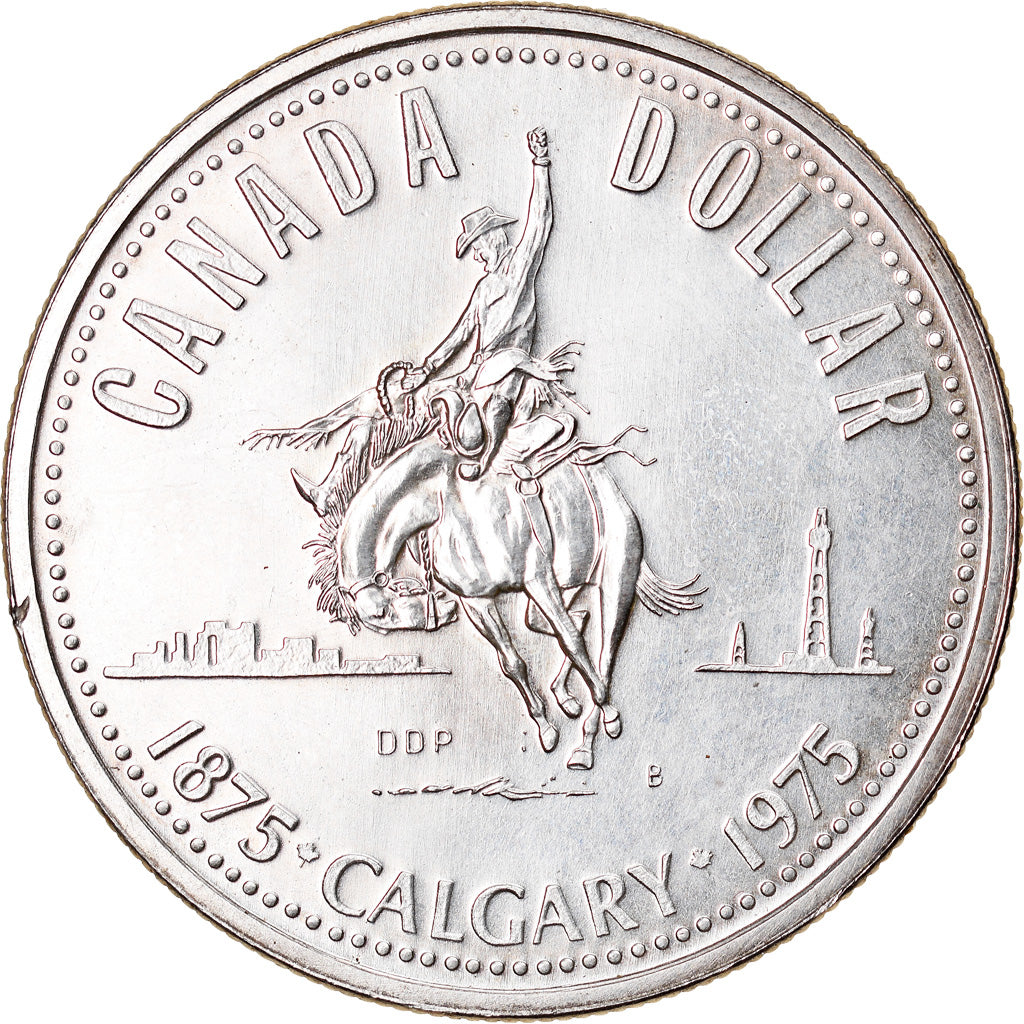 Moneda, Canadá, Elizabeth II, Dollar, 1975, Royal Canadian Mint, Ottawa, EBC