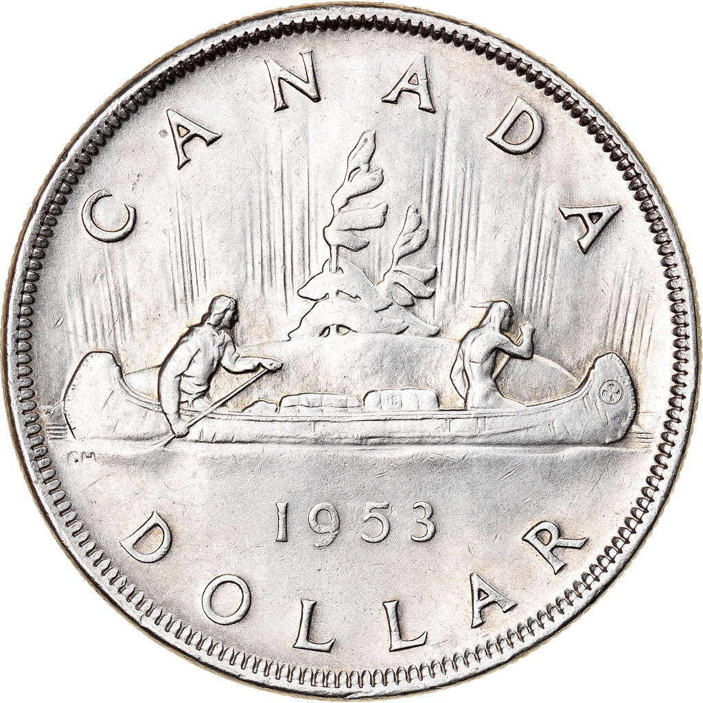 Coin, Canada, Dollar, 1953, Royal Canadian Mint, AU(55-58), Silver, KM:54