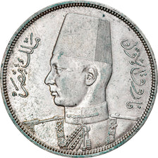 Coin, Egypt, Farouk, 10 Piastres, 1937, British Royal Mint, AU(55-58), Silver