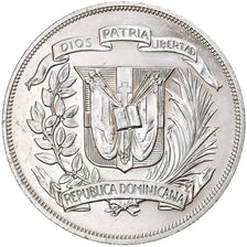 Coin, Dominican Republic, Peso, 1974, MS(63), Silver, KM:35