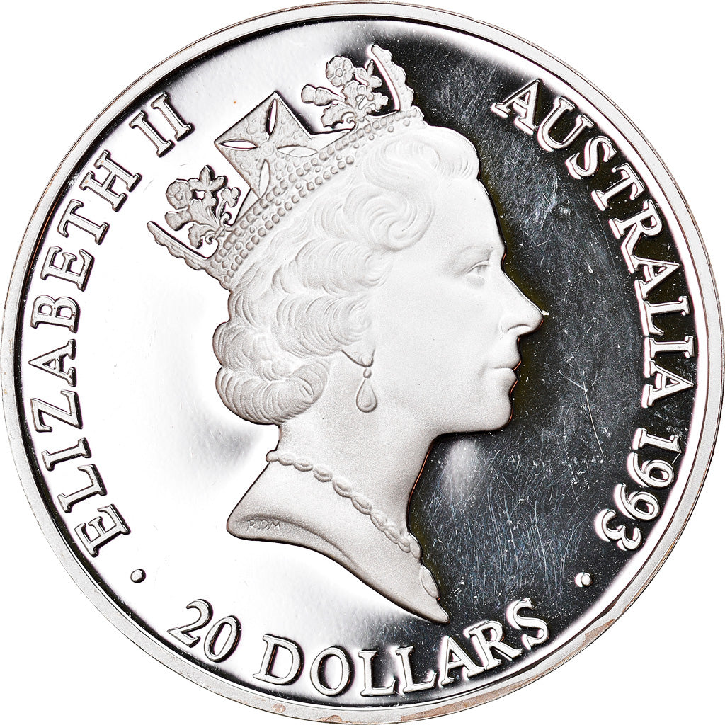 Coin, Australia, Elizabeth II, 20 Dollars, 1993, Proof, MS(65-70), Silver