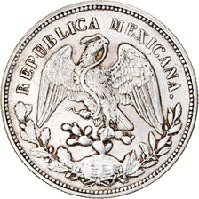 Coin, Mexico, Peso, 1908, Mexico City, AU(50-53), Silver, KM:409.2