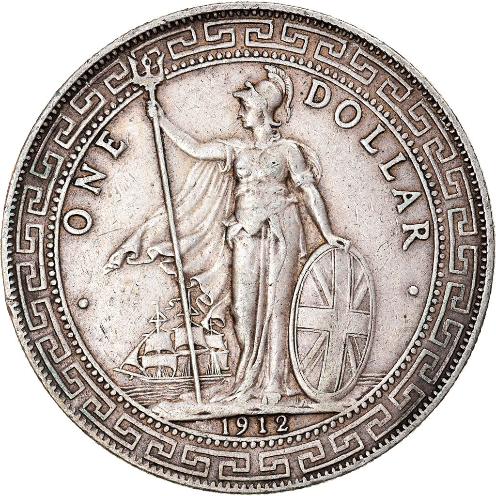 Coin, Great Britain, (no  Ruler Name), Dollar, 1912, EF(40-45), Silver, KM:T5