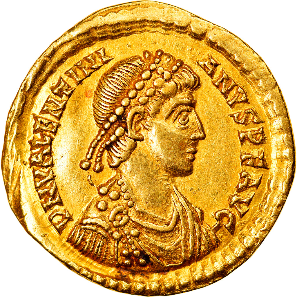 Coin, Valentinian II, Solidus, 378-383, Constantinople, MS(63), Gold, RIC:45b.