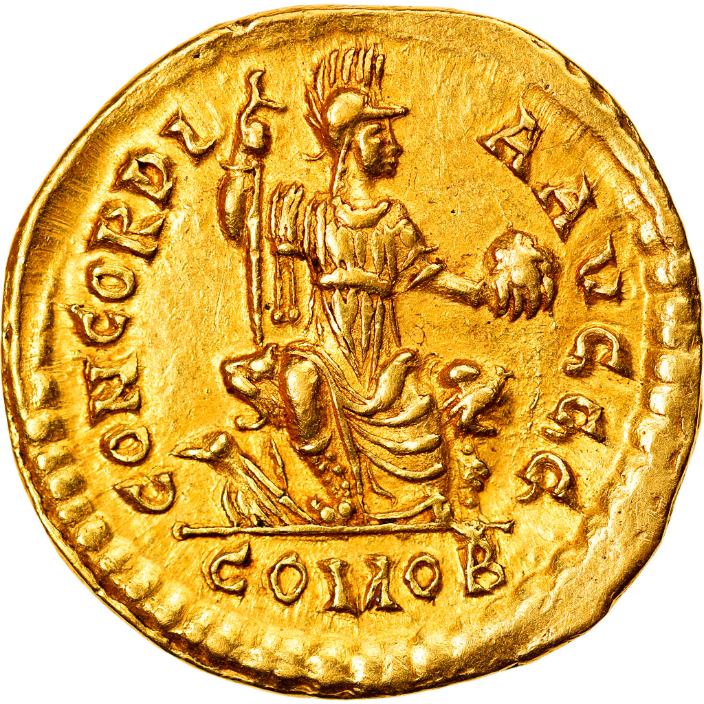 Coin, Valentinian II, Solidus, 378-383, Constantinople, MS(63), Gold, RIC:45b.