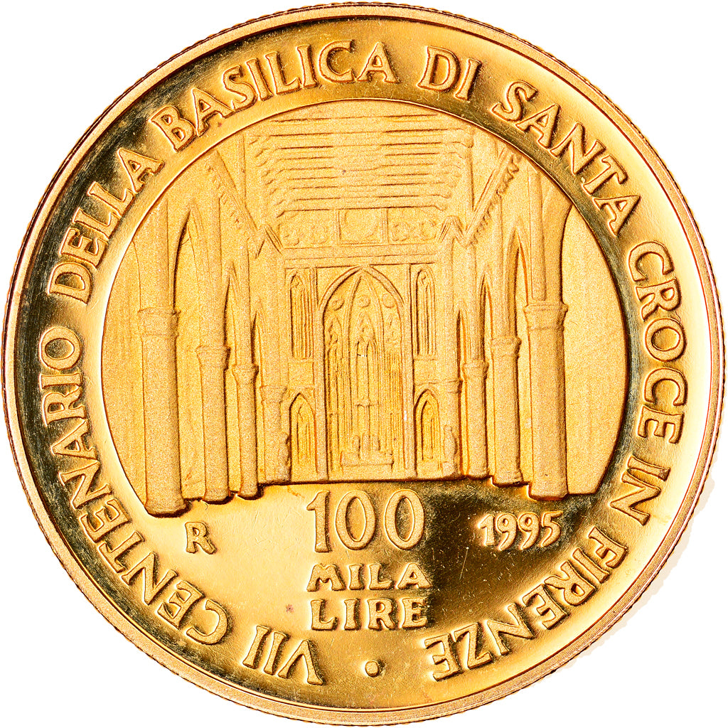 Coin, Italy, 100000 Lira, 1995, Rome, MS(65-70), Gold