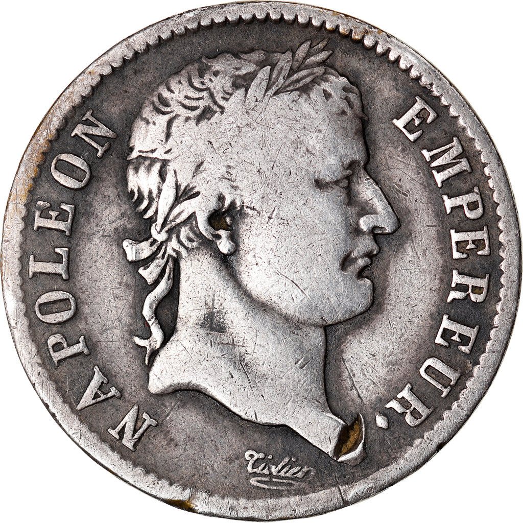 Coin, France, Napoléon I, Franc, 1808, Perpignan, VF(30-35), Silver, KM:682.11