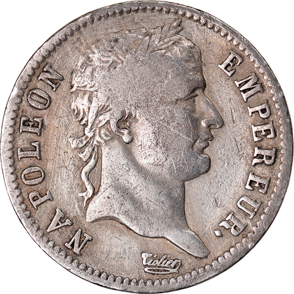 Coin, France, Napoléon I, Franc, 1808, Bordeaux, VF(30-35), Silver, KM:682.7