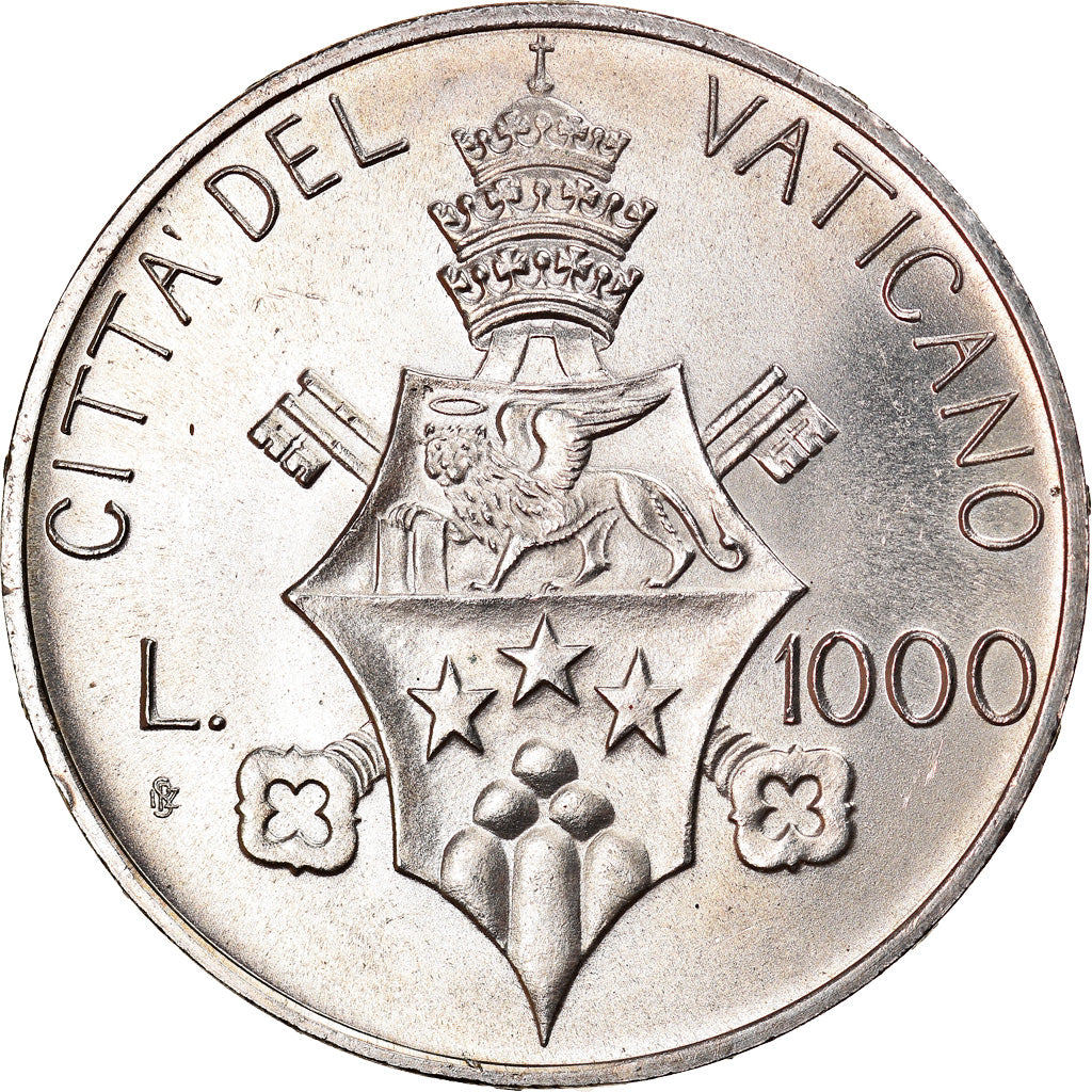 Coin, VATICAN CITY, John Paul I, 1000 Lire, 1978, Roma, MS(65-70), Silver