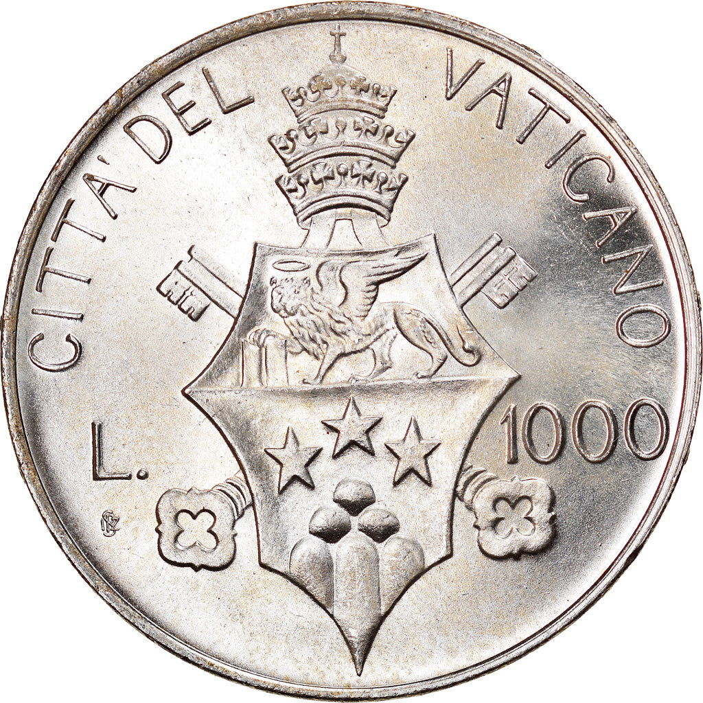 Coin, VATICAN CITY, John Paul I, 1000 Lire, 1978, Roma, MS(65-70), Silver