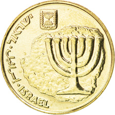 ISRAEL, 10 Agorot, 2009, KM #158, MS(63), Aluminum-Bronze, 22, 4.00