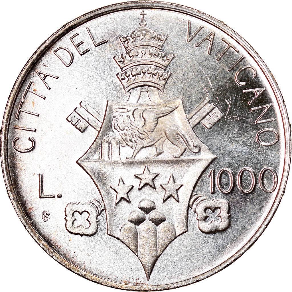 Coin, VATICAN CITY, John Paul I, 1000 Lire, 1978, Roma, MS(65-70), Silver