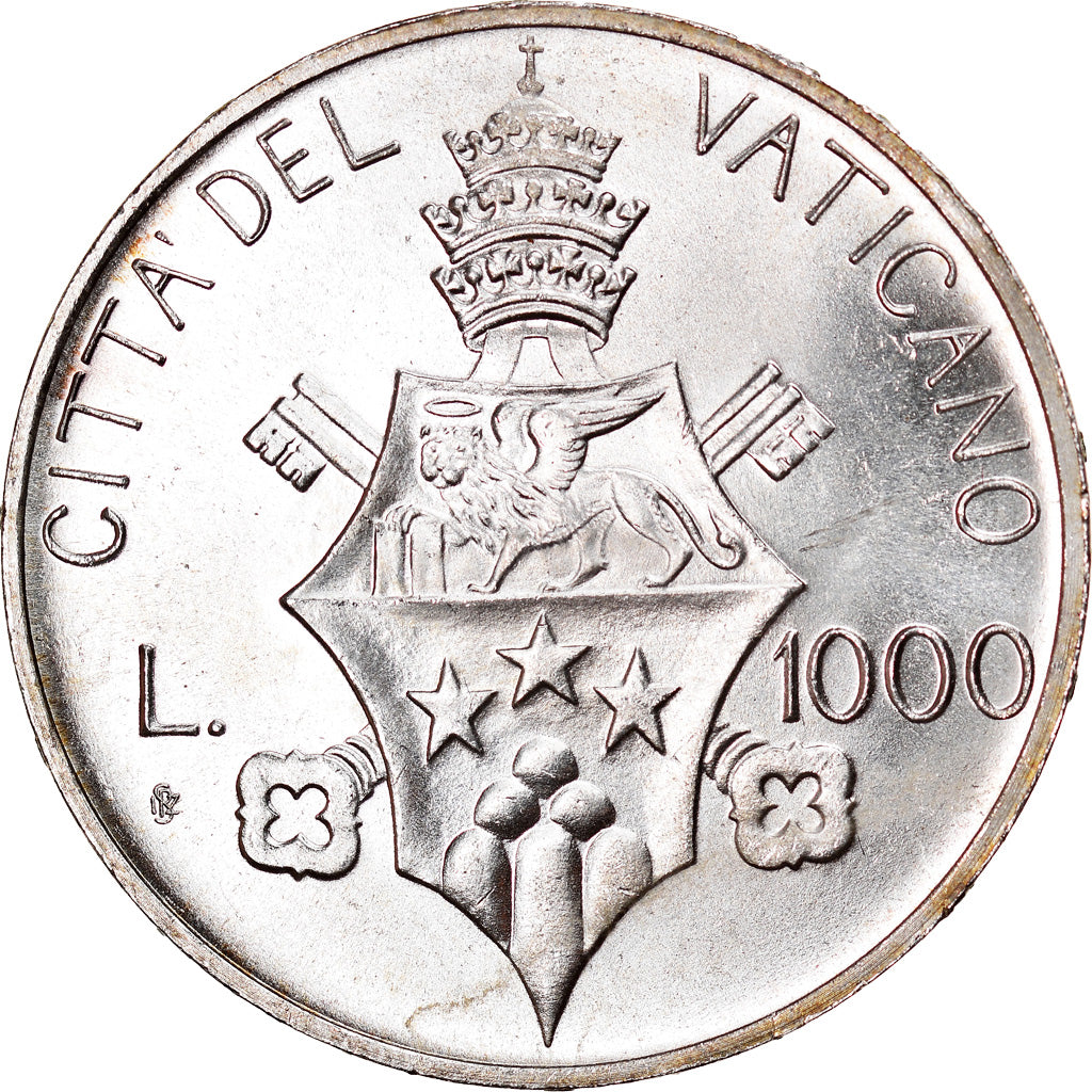 Coin, VATICAN CITY, John Paul I, 1000 Lire, 1978, Roma, MS(65-70), Silver