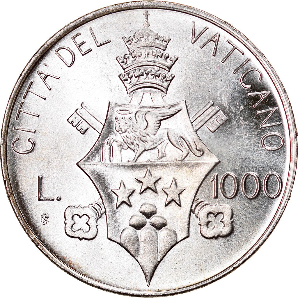 Coin, VATICAN CITY, John Paul I, 1000 Lire, 1978, Roma, MS(65-70), Silver