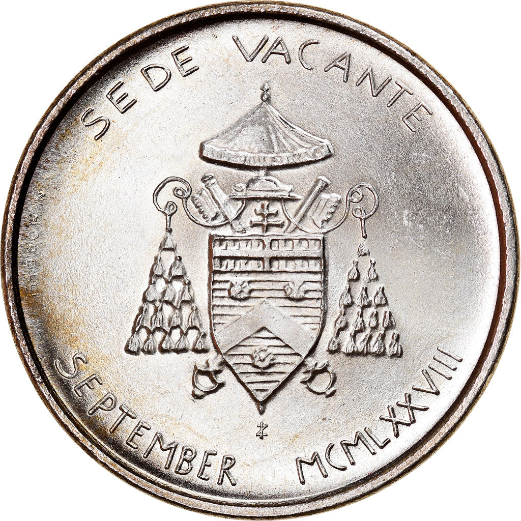 Moeda, CIDADE DO VATICANO, Sede Vacante, 500 Lire, 1978, Roma, MS(65-70), Prata
