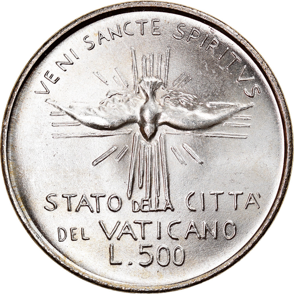 Moeda, CIDADE DO VATICANO, Sede Vacante, 500 Lire, 1978, Roma, MS(65-70), Prata