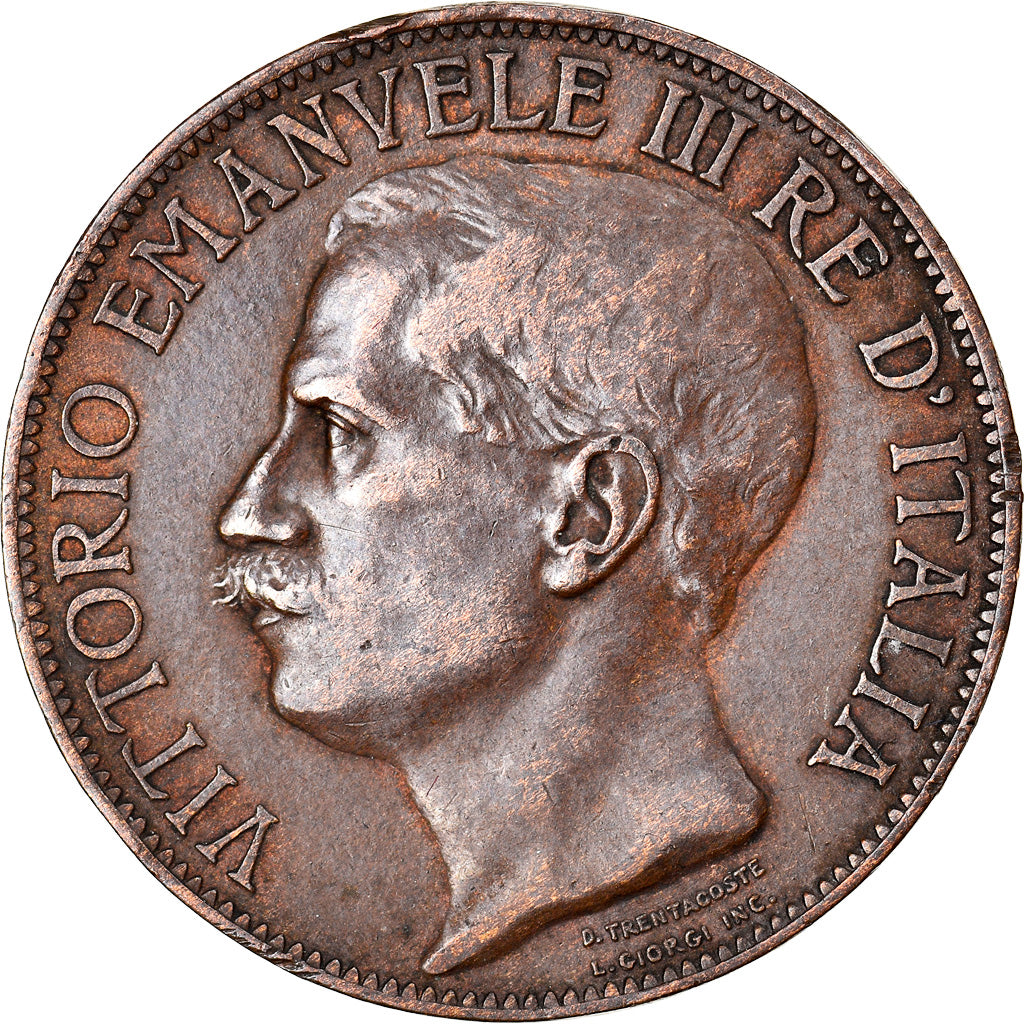 Coin, Italy, Vittorio Emanuele III, 10 Centesimi, 1911, Rome, EF(40-45), Bronze