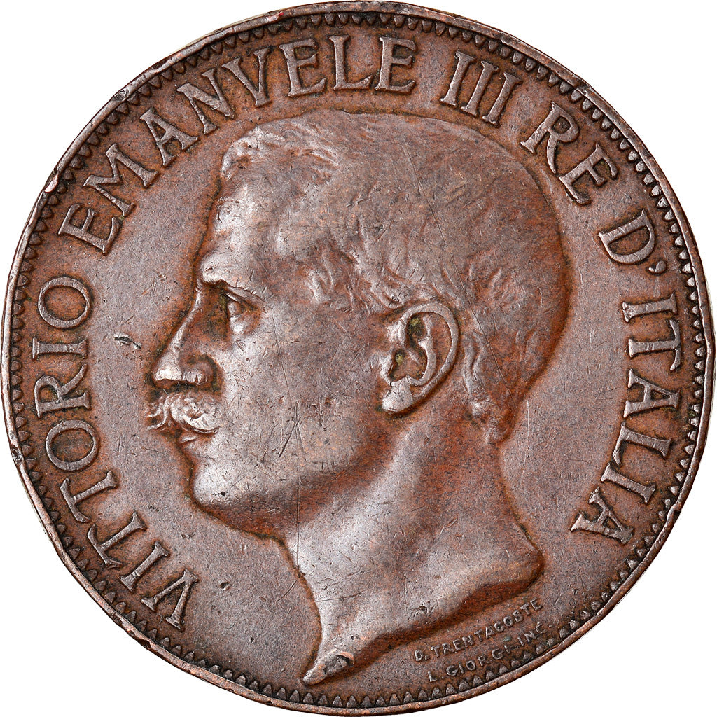 Moneta, Italia, Vittorio Emanuele III, 10 Centesimi, 1911, Rome, BB, Bronzo