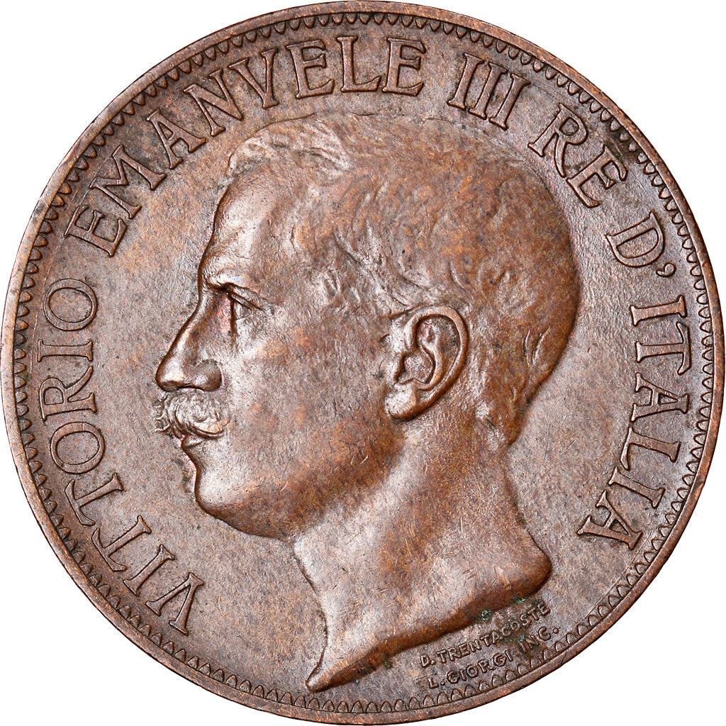 Coin, Italy, Vittorio Emanuele III, 10 Centesimi, 1911, Rome, AU(50-53), Bronze