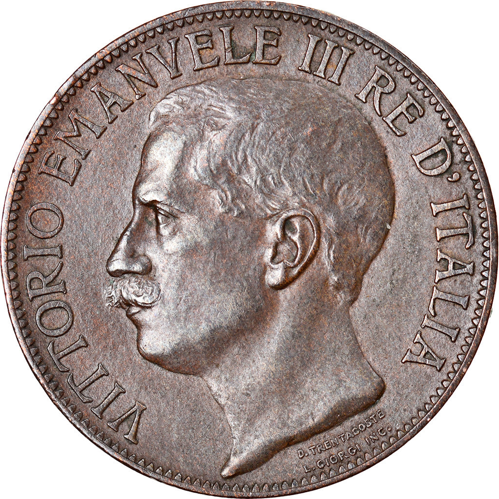 Moneta, Italia, Vittorio Emanuele III, 10 Centesimi, 1911, Rome, BB+, Bronzo
