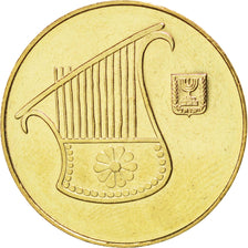 Coin, Israel, 1/2 New Sheqel, 2006, MS(63), Aluminum-Bronze, KM:159