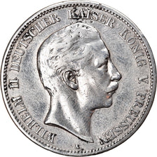 Coin, German States, PRUSSIA, Wilhelm II, 5 Mark, 1908, Berlin, EF(40-45)