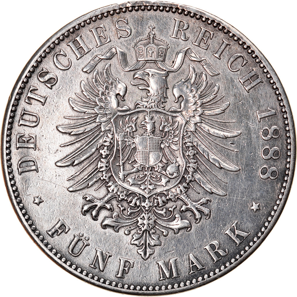 Moneta, Stati tedeschi, PRUSSIA, Friedrich III, 5 Mark, 1888, Berlin, BB+