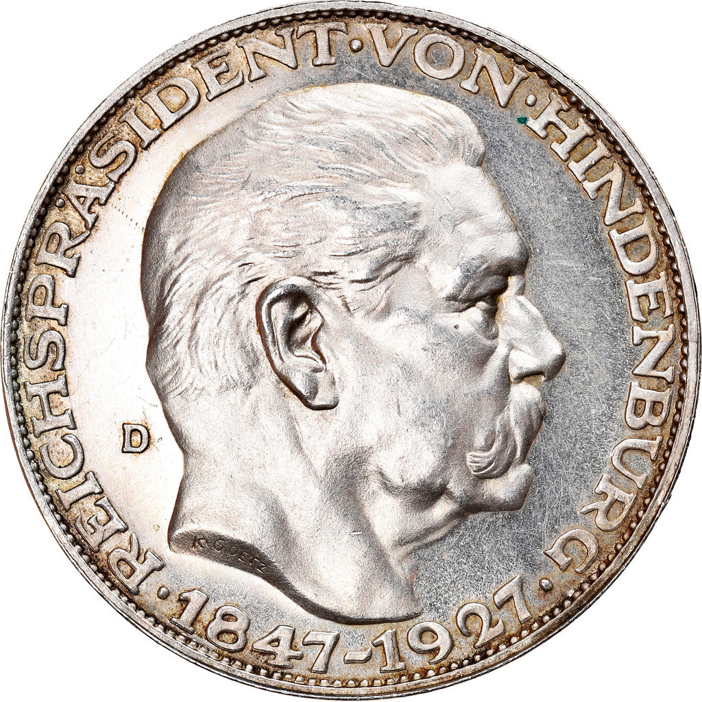 Germany, Medal, République de Weimar, Hindenburg, 1927, Goetz, AU(55-58)