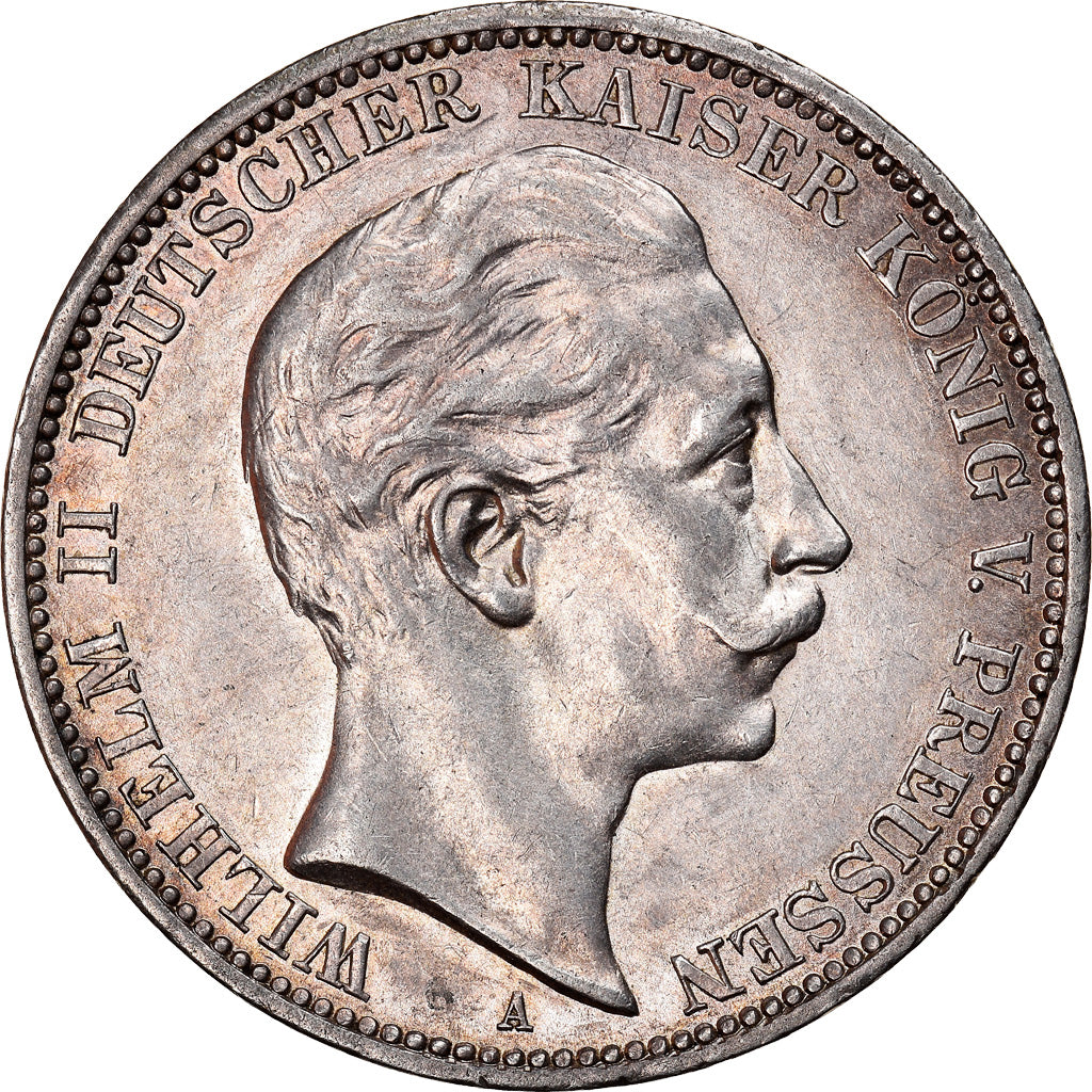 Coin, German States, PRUSSIA, Wilhelm II, 3 Mark, 1911, Berlin, MS(60-62)
