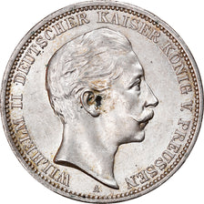 Coin, German States, PRUSSIA, Wilhelm II, 3 Mark, 1908, Berlin, MS(60-62)